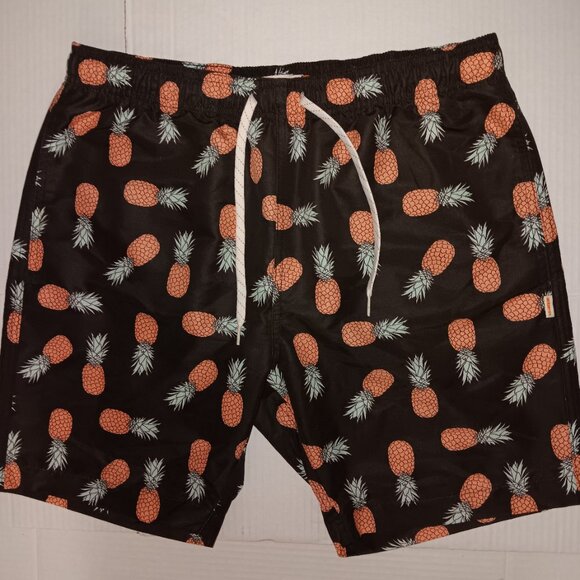 AMBSN CALIFORNIA PINEAPPLE SWIM SHORTS - Picture 1 of 13